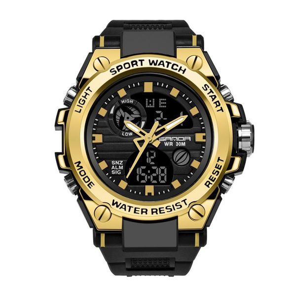 wristwatches sanda brand 739 military men wrist watches dual time led analog waterproof clock quartz digital sports watch relogio masculino, Slivery;brown
wristwatches sanda brand 739 military men wrist watches dual time led analog waterproof clock quartz digital sports watch relogio masculino, Slivery;brown