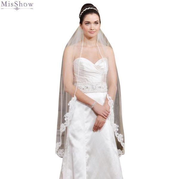 bridal veils white ivory lace edge wedding veil with comb fingertip one layer accessories 2021 bride voile mariage, Black
bridal veils white ivory lace edge wedding veil with comb fingertip one layer accessories 2021 bride voile mariage, Black