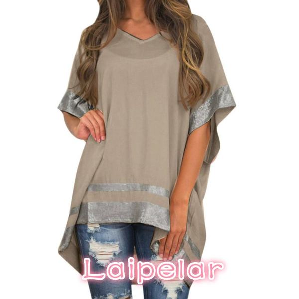 blouse women plus size sequined decorated v-neck half sleeve sparkly fashion summer o-neck blusa de mujer laipelar women's blouses & sh, White
blouse women plus size sequined decorated v-neck half sleeve sparkly fashion summer o-neck blusa de mujer laipelar women's blouses & sh, White