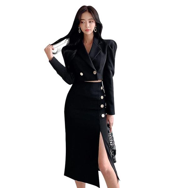 two piece dress women's skirt two-piece suit fashion professional slim skirt, White
two piece dress women's skirt two-piece suit fashion professional slim skirt, White