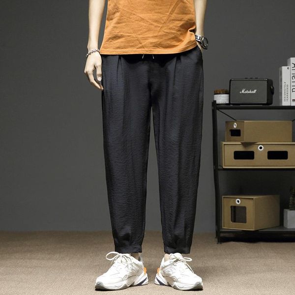 men's pants 2022 solid color trousers sports casual loose plus size clothing, Black
men's pants 2022 solid color trousers sports casual loose plus size clothing, Black