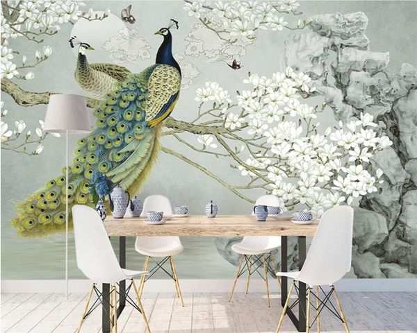 wallpapers customized 3d mural chinese painting white magnolia wallpaper meticulous peacock papel de parede tv background wall
wallpapers customized 3d mural chinese painting white magnolia wallpaper meticulous peacock papel de parede tv background wall