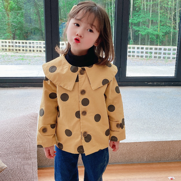 kids 2021 autumn jacket and coat for children single breasted polaka dot windcoat baby girl outerwear, White
kids 2021 autumn jacket and coat for children single breasted polaka dot windcoat baby girl outerwear, White