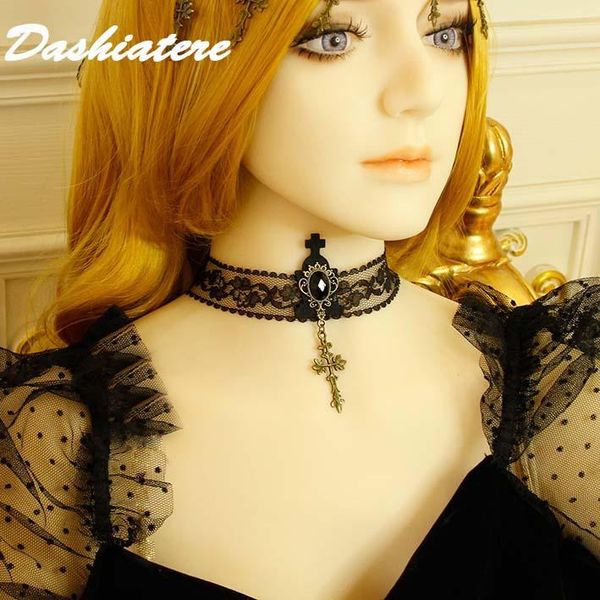 pendant necklaces retro goth cross necklace jesus antique copper women black lace neck decorations gothic jewellery halloween chocker, Silver
pendant necklaces retro goth cross necklace jesus antique copper women black lace neck decorations gothic jewellery halloween chocker, Silver