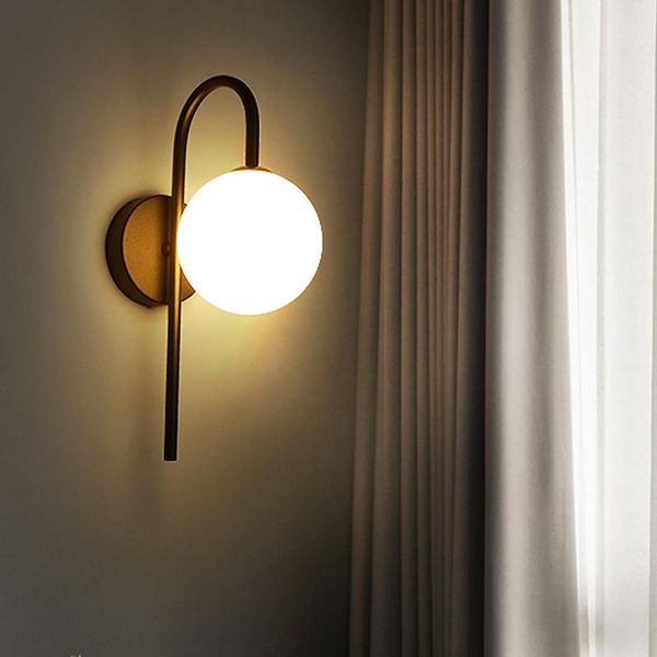 modern bedside wall lamp 5w nordic led lights for bedroom living room black glass ball sconce with g9 blub warm light
modern bedside wall lamp 5w nordic led lights for bedroom living room black glass ball sconce with g9 blub warm light