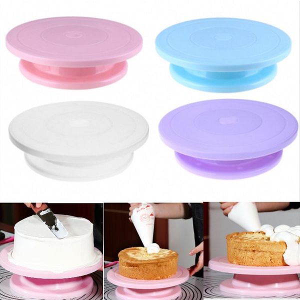 11in plastic cake turntable baking for cooking white pink blue purple rotating stand with box tool & pastry tools
11in plastic cake turntable baking for cooking white pink blue purple rotating stand with box tool & pastry tools