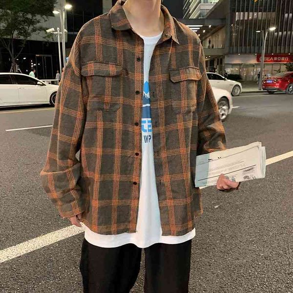 men's casual shirts autumn plaid fashion retro mens streetwear wild loose korean long sleeve men -2xl wce9, White;black
men's casual shirts autumn plaid fashion retro mens streetwear wild loose korean long sleeve men -2xl wce9, White;black