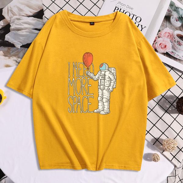 women's t-shirt astronaut need more space print female t shirts spring summer clothing casual style short sleeve fashion women shirt, White
women's t-shirt astronaut need more space print female t shirts spring summer clothing casual style short sleeve fashion women shirt, White