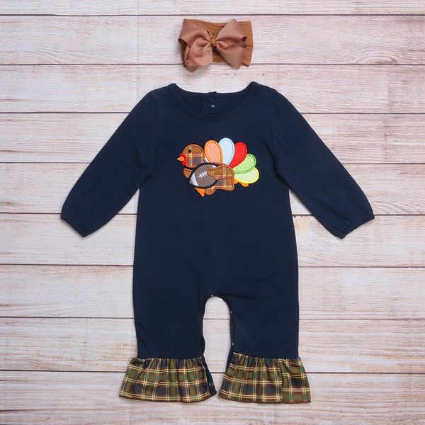 jumpsuits autumn girls clothes navy blue long sleeve brown plaid trouser legs thanksgiving turkey embroidered pattern toddler baby rompers
jumpsuits autumn girls clothes navy blue long sleeve brown plaid trouser legs thanksgiving turkey embroidered pattern toddler baby rompers