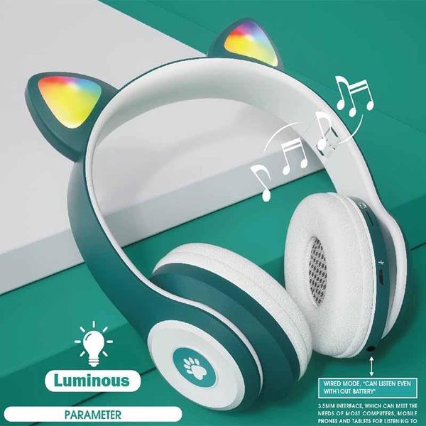 flash light cute cat ears wireless headphones with microphone stereo music earphones gaming headset for smartphone cell phone
flash light cute cat ears wireless headphones with microphone stereo music earphones gaming headset for smartphone cell phone