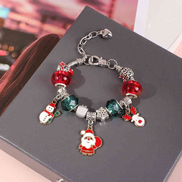 2021 new fashion christmas diy crystal beaded cute snowman pendant pandora style gift bracelet, Golden;silver
2021 new fashion christmas diy crystal beaded cute snowman pendant pandora style gift bracelet, Golden;silver