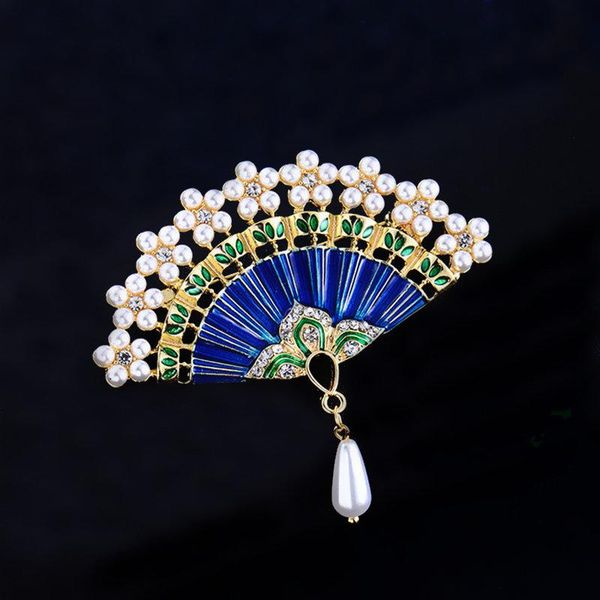 pins, brooches gold color alloy blue painted folding fan brooch classic china style clothes broach, Gray
pins, brooches gold color alloy blue painted folding fan brooch classic china style clothes broach, Gray