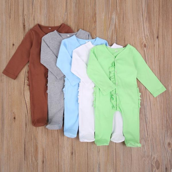 0-6m born baby boy girl solid color long sleeve ruffles single breasted cotton romper jumpsuit with footes clothes jumpsuits, Blue
0-6m born baby boy girl solid color long sleeve ruffles single breasted cotton romper jumpsuit with footes clothes jumpsuits, Blue