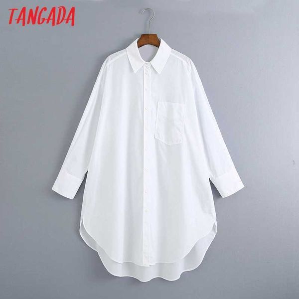 tangada women oversized white long shirts long sleeve solid female loose casual blouse 6z80 210609
tangada women oversized white long shirts long sleeve solid female loose casual blouse 6z80 210609