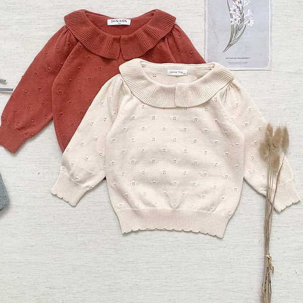 pullover baby girls knitting lotus leaf collar hollowed out sweater solid color long sleeve autumn kids, Blue
pullover baby girls knitting lotus leaf collar hollowed out sweater solid color long sleeve autumn kids, Blue