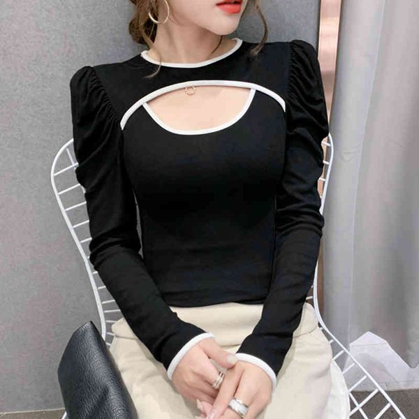 women's t-shirt hollow out women spring cotton t female long sleeve womens clothes slim o-neck tee femme black 8e6k, White
women's t-shirt hollow out women spring cotton t female long sleeve womens clothes slim o-neck tee femme black 8e6k, White