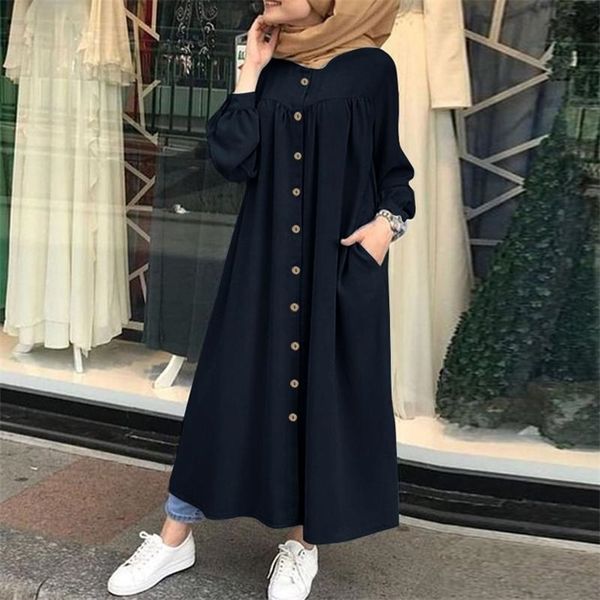 plus size muslim dresses 2021 woman shirt dress long sleeve maxi vestidos female button robe high wasit solid sundress, Black;gray
plus size muslim dresses 2021 woman shirt dress long sleeve maxi vestidos female button robe high wasit solid sundress, Black;gray