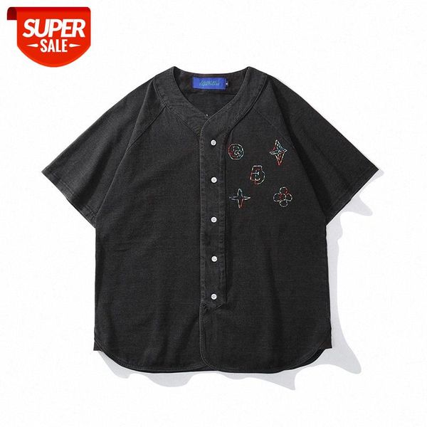 japanese-style high street retro old t-shirt oversize contrast letter embroidery v-neck short-sleeved tee men and women #hp6w, White;black
japanese-style high street retro old t-shirt oversize contrast letter embroidery v-neck short-sleeved tee men and women #hp6w, White;black