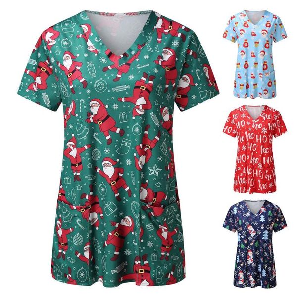 women's t-shirt women short sleeve chic t-shirts causal christmas print female v-neck working uniform tee shirt harajuku shirts #g3, White
women's t-shirt women short sleeve chic t-shirts causal christmas print female v-neck working uniform tee shirt harajuku shirts #g3, White