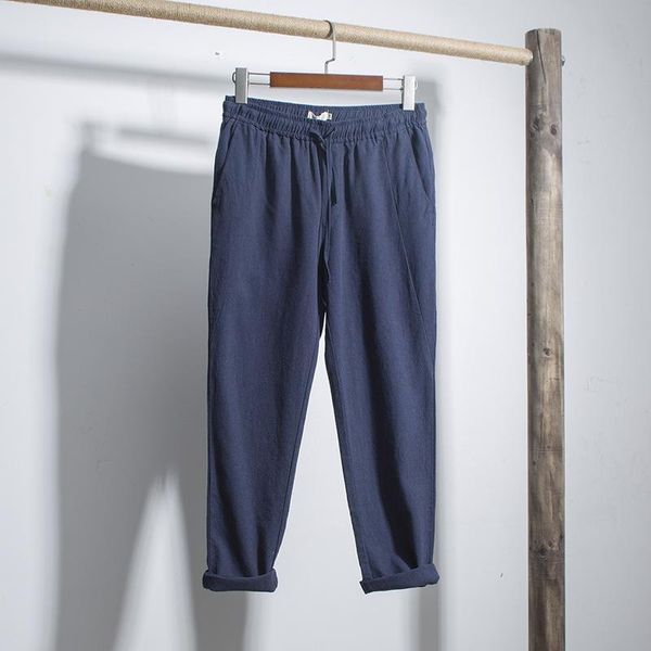 spring and summer chinese style men's linen casual cropped pants loose solid color harem, Black
spring and summer chinese style men's linen casual cropped pants loose solid color harem, Black