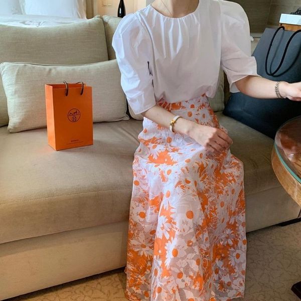 skirts korean chic french minority spring/summer simple round neck slimming all-matching shirt + long high waist skirt for women, Black
skirts korean chic french minority spring/summer simple round neck slimming all-matching shirt + long high waist skirt for women, Black