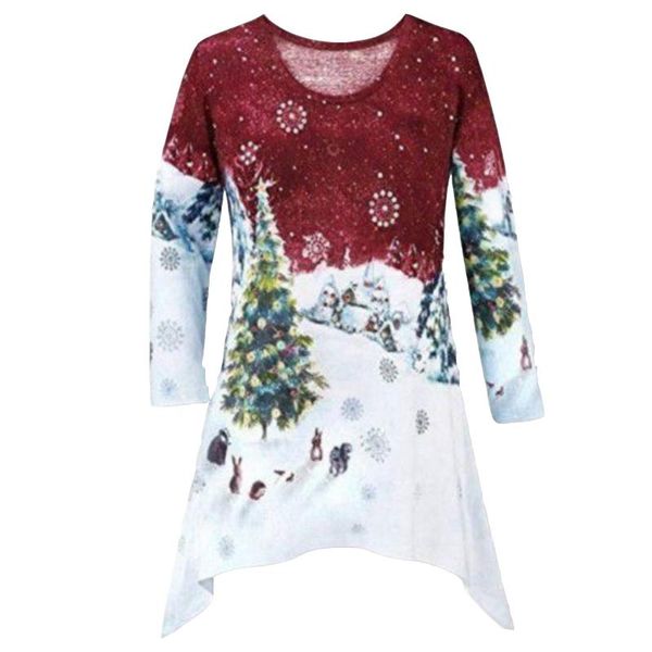women's blouses & shirts est christmas long sleeve women 2021 fashion casual o-neck snowflake printed pullover blouse blusa feminina, White
women's blouses & shirts est christmas long sleeve women 2021 fashion casual o-neck snowflake printed pullover blouse blusa feminina, White