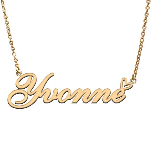 pendant necklaces yvonne love heart name necklace personalized gold plated stainless steel collar for women girls friends birthday wedding g, Silver
pendant necklaces yvonne love heart name necklace personalized gold plated stainless steel collar for women girls friends birthday wedding g, Silver