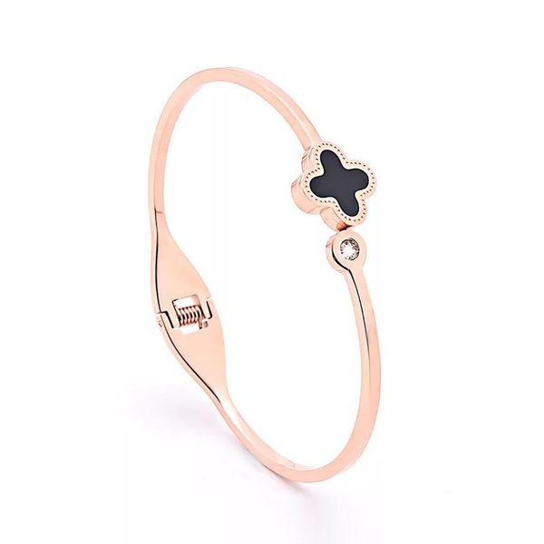 bangle 3 piece sets woman fashion stainless steel titanium bracelets jewelry four-leaf clover rose gold minimalist bracelet, Black
bangle 3 piece sets woman fashion stainless steel titanium bracelets jewelry four-leaf clover rose gold minimalist bracelet, Black