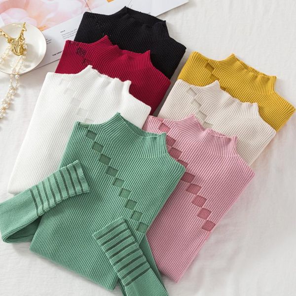 women's sweaters 2021 fashion knitwear high-necked pullover tight-fitting short-sleeved long-sleeved openwork knit top, White;black
women's sweaters 2021 fashion knitwear high-necked pullover tight-fitting short-sleeved long-sleeved openwork knit top, White;black