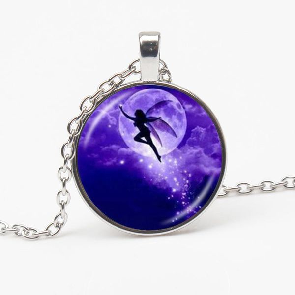 pendant necklaces cute fairy elf pattern necklace angel happiness glass convex chain accessories gift woman man child souvenir, Silver
pendant necklaces cute fairy elf pattern necklace angel happiness glass convex chain accessories gift woman man child souvenir, Silver