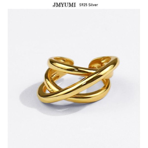 cluster rings 925 sterling silver for women couples creative jewelry vintage handmade cross winding ring party accessories gift, Golden;silver
cluster rings 925 sterling silver for women couples creative jewelry vintage handmade cross winding ring party accessories gift, Golden;silver