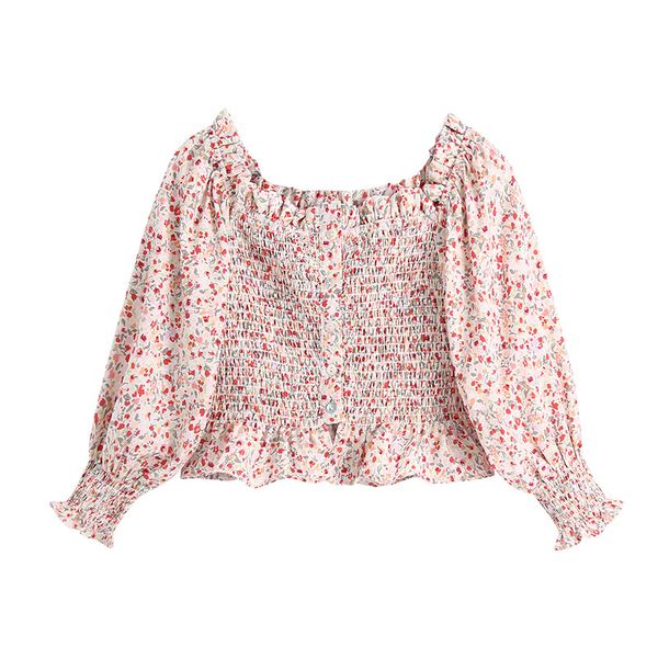 slash neck floral print elegant blouse women flounced edge slim fashion shirts lady buttons casual female 210430, White
slash neck floral print elegant blouse women flounced edge slim fashion shirts lady buttons casual female 210430, White