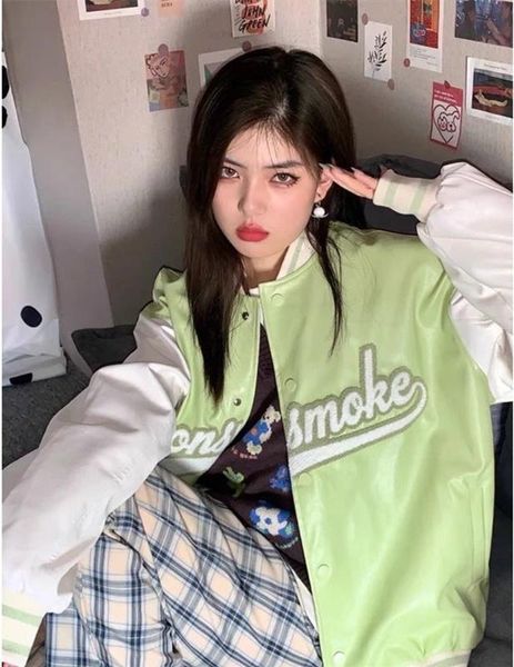 women's jackets warm bomber vintage embroidery letter women parkas 2021 spring autumn coat female casual fashion overcoat outerwear, Black;brown
women's jackets warm bomber vintage embroidery letter women parkas 2021 spring autumn coat female casual fashion overcoat outerwear, Black;brown