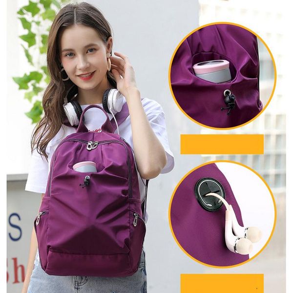 backpack style 2021 purple oxford women summer school bags for girls black outdoor travel back pack female
backpack style 2021 purple oxford women summer school bags for girls black outdoor travel back pack female