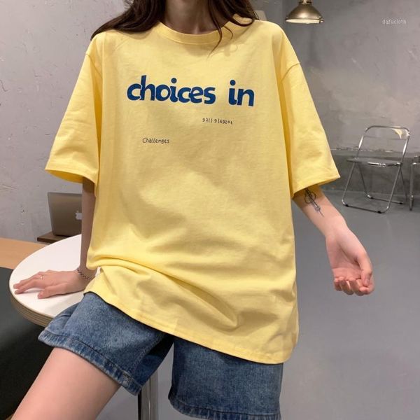 women's t-shirt short-sleeved mid-length english letter printing ladies dresses 2021 womendresses women elegant korean outfit dr, White 
women's t-shirt short-sleeved mid-length english letter printing ladies dresses 2021 womendresses women elegant korean outfit dr, White