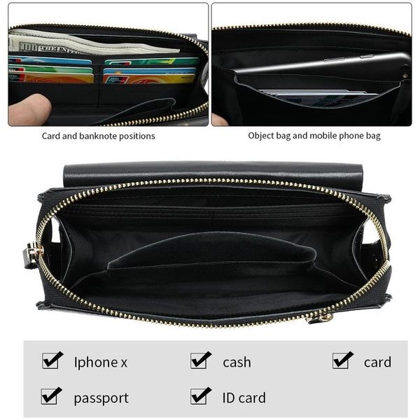 men wallet genuine leather men's business zipper clutch bag layer cowhide card holder for wallets, Red;black
men wallet genuine leather men's business zipper clutch bag layer cowhide card holder for wallets, Red;black