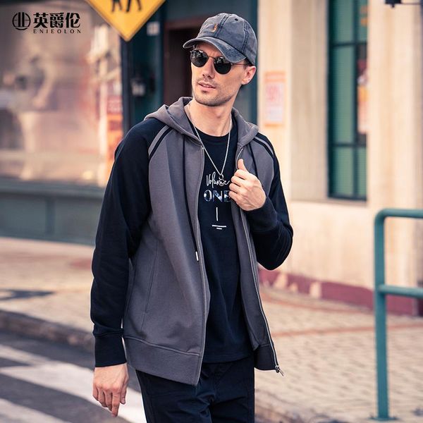 men's hoodies & sweatshirts enjeolon patchwork hoodie sweathirt men 2021 autumn fashion letter embroidery print casual cardigan coat wy, Black
men's hoodies & sweatshirts enjeolon patchwork hoodie sweathirt men 2021 autumn fashion letter embroidery print casual cardigan coat wy, Black