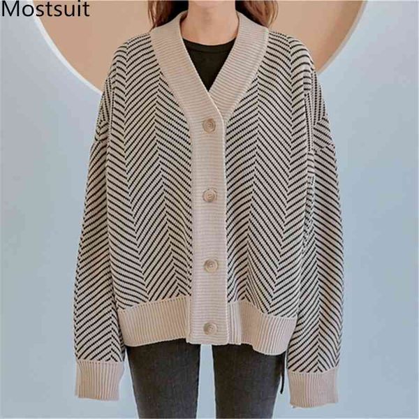 spring korean fashion striped v-neck cardigans sweaters women long sleeve singe breasted loose casual office 210514, White;black
spring korean fashion striped v-neck cardigans sweaters women long sleeve singe breasted loose casual office 210514, White;black