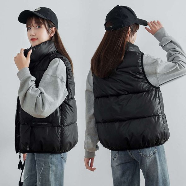 down cotton waistcoat women's short style autumn winter vest fashion stand collar jacket, White
down cotton waistcoat women's short style autumn winter vest fashion stand collar jacket, White
