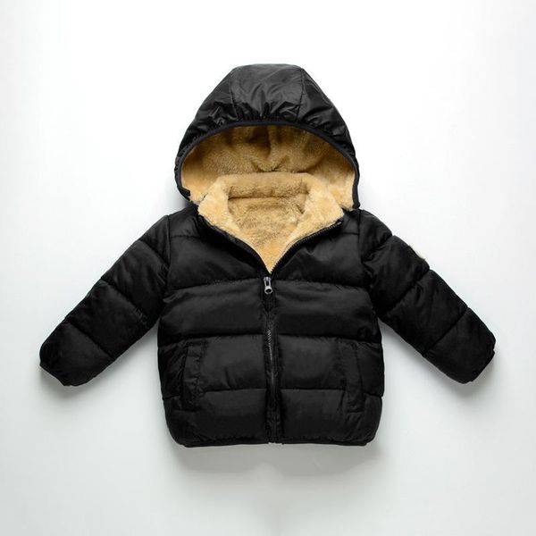 coat girls boys winter spring autumn kids jacket hooded outerwear baby clothes down velvet parkas 2-8 years, Blue;gray