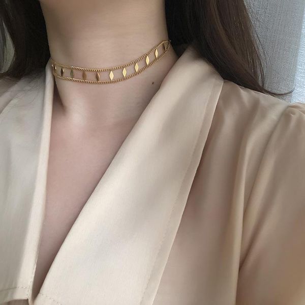 chokers gold plated 316l stainless steel heavy industry sequins rhombus wide choker necklace for women statement jewelry, Golden;silver
chokers gold plated 316l stainless steel heavy industry sequins rhombus wide choker necklace for women statement jewelry, Golden;silver