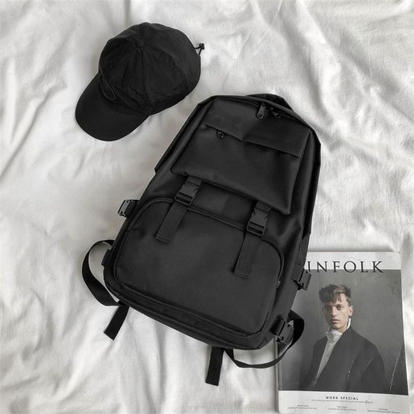 backpack men's simple trendy cool casual large-capacity travel female student school bag japanese harajuku tooling
backpack men's simple trendy cool casual large-capacity travel female student school bag japanese harajuku tooling