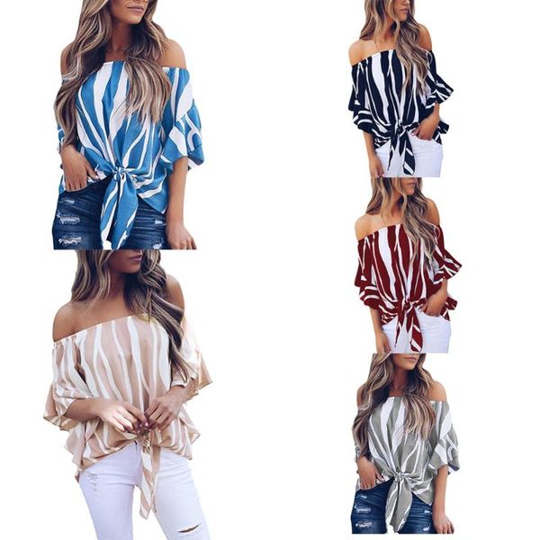 women's blouses & shirts fashionable female takes 3/4 cuff a word to get stripe tie belt bowknot chiffon blouses#281959, White
women's blouses & shirts fashionable female takes 3/4 cuff a word to get stripe tie belt bowknot chiffon blouses#281959, White