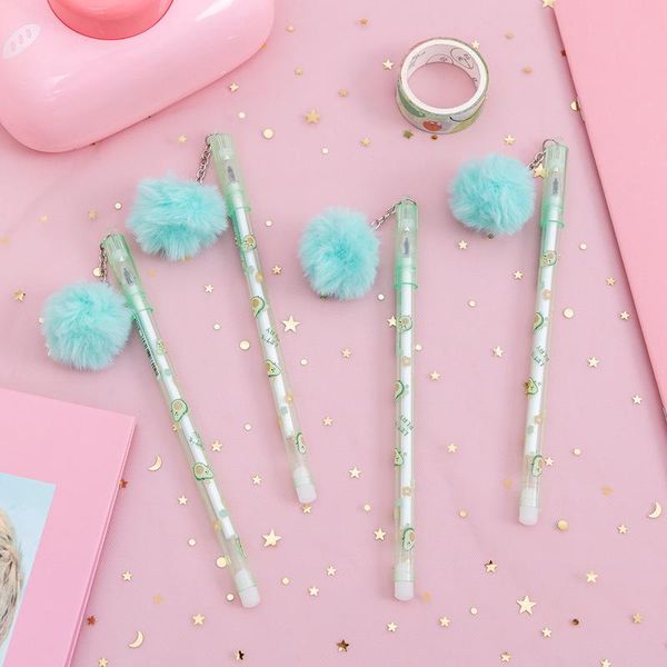 gel pens creatve avocado hairball pendant pen cute 0.5 mm black ink neutral promotional gift stationery school supplies 
gel pens creatve avocado hairball pendant pen cute 0.5 mm black ink neutral promotional gift stationery school supplies