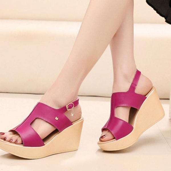 leisure fashion casual sandals for women shoes wedges heels cosyslip-on rose red platform solid summer female dress, Black
leisure fashion casual sandals for women shoes wedges heels cosyslip-on rose red platform solid summer female dress, Black