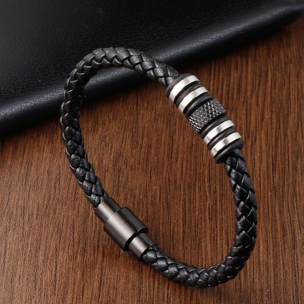 various styles of small accessories stainless steel men's leather bracelet magnet buckle classic boy's valentine's day gift c, Golden;silver
various styles of small accessories stainless steel men's leather bracelet magnet buckle classic boy's valentine's day gift c, Golden;silver