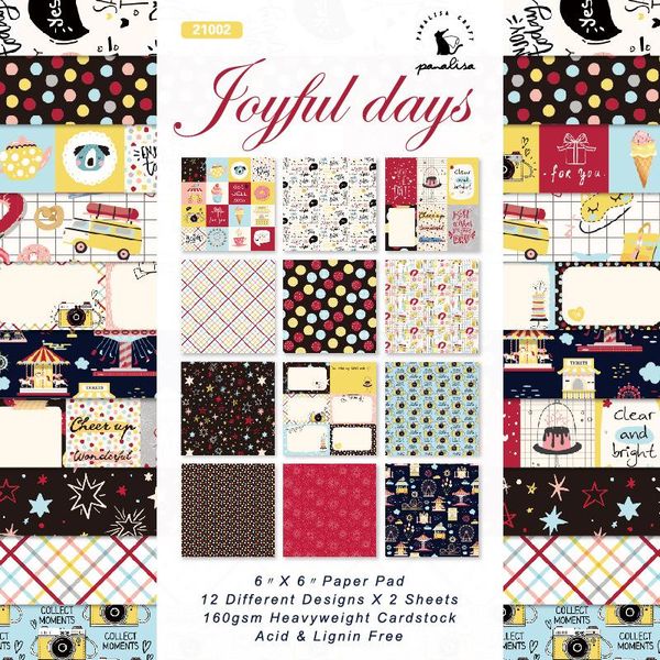 6" 12 sheets joyful day designed scrapbooking origami art background paper pad card making diy patterned craft pack other arts and craf
6" 12 sheets joyful day designed scrapbooking origami art background paper pad card making diy patterned craft pack other arts and craf