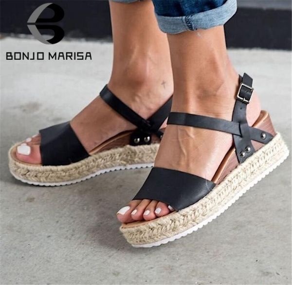 dress shoes bonjomarisa ins consise female summer open toe brand platform sandals women 2021 fashion straw heel solid woman, Black
dress shoes bonjomarisa ins consise female summer open toe brand platform sandals women 2021 fashion straw heel solid woman, Black