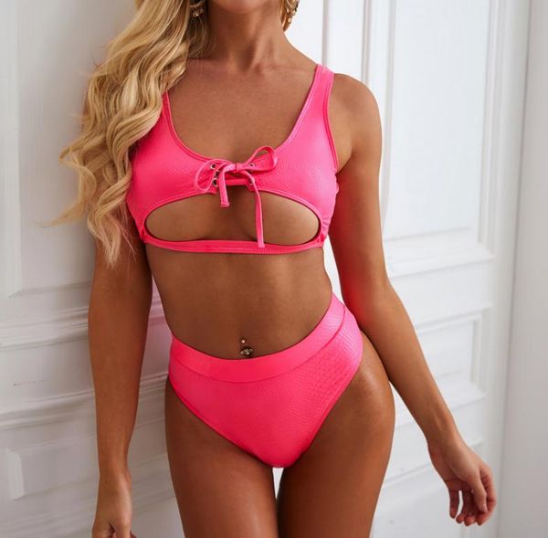 women's swimwear wholesale women fashion crocodile lace up swimsuit two piece high waist, White;black
women's swimwear wholesale women fashion crocodile lace up swimsuit two piece high waist, White;black