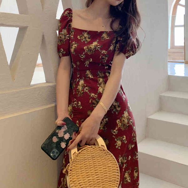 vintage floral print boho dress women drawstring split square collar midi elegant ladies short sleeve vestidos 210510, Black;gray
vintage floral print boho dress women drawstring split square collar midi elegant ladies short sleeve vestidos 210510, Black;gray